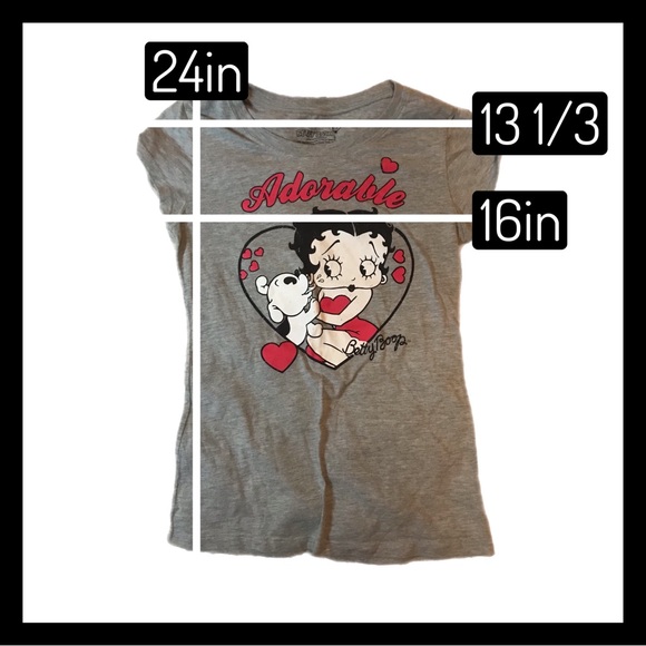 Betty Boop T-Shirt Graphic Red Adorable | Size - M - Picture 2 of 8